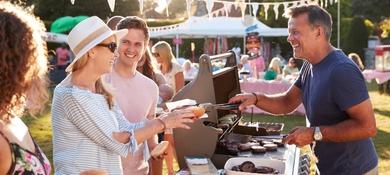 Stalls at a summer fair