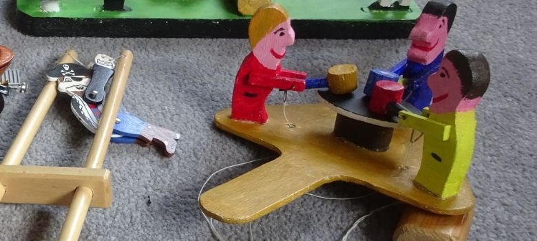 Old fashioned wooden toys