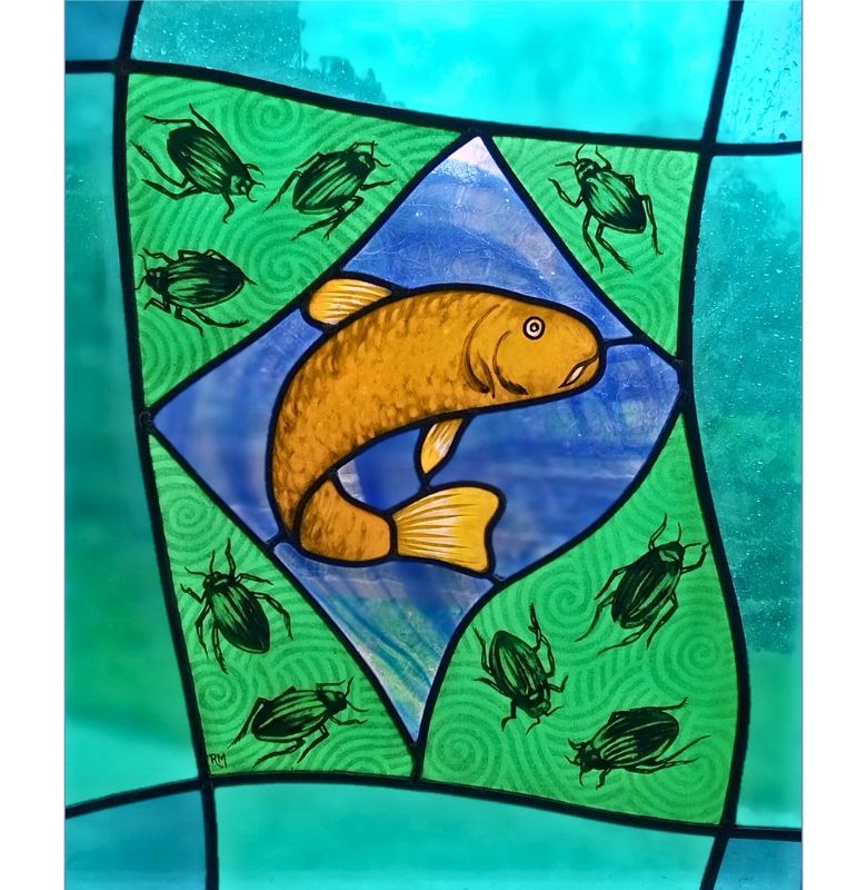Fish pane in annexe window
