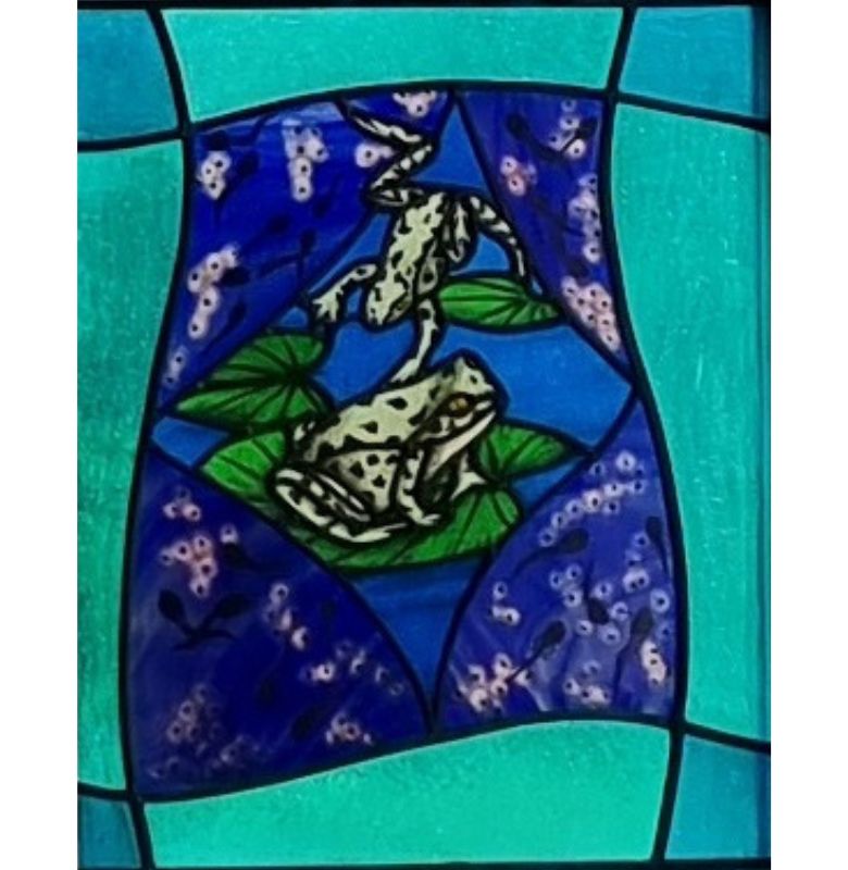 Frog pane in annexe window