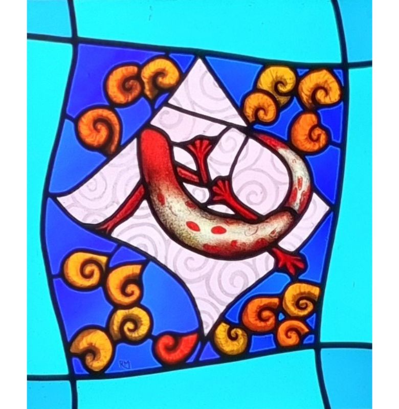 Newt pane in annexe window