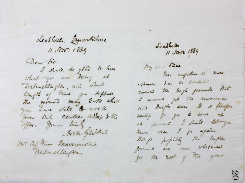Sir Archibald Geikie Letters