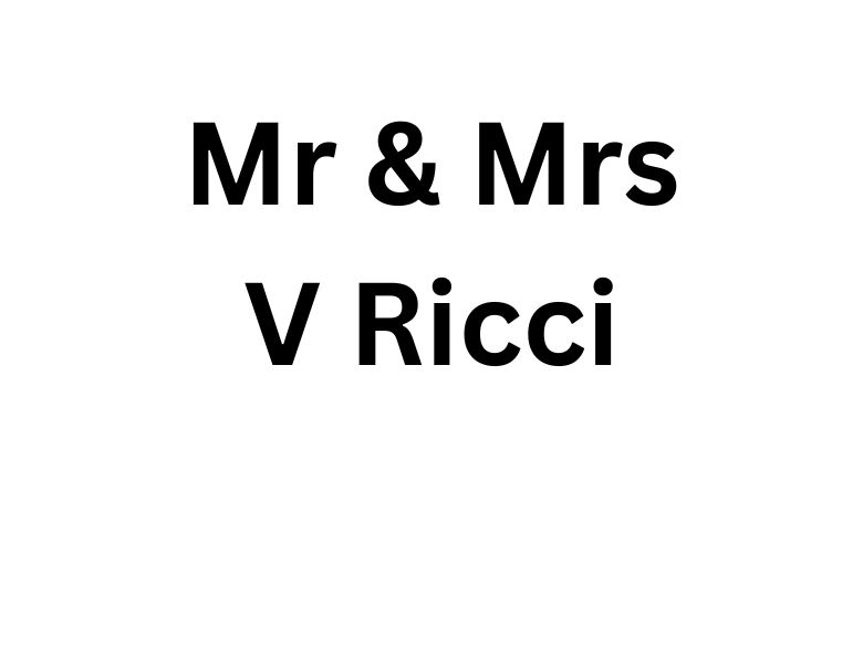 Mr and Mrs V Ricci