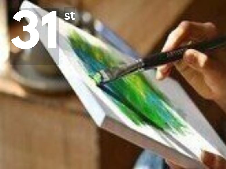 paintbrush and canvas