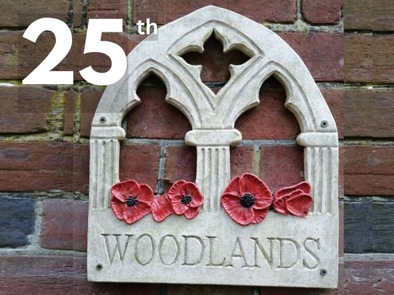 A decorative front door ornament
