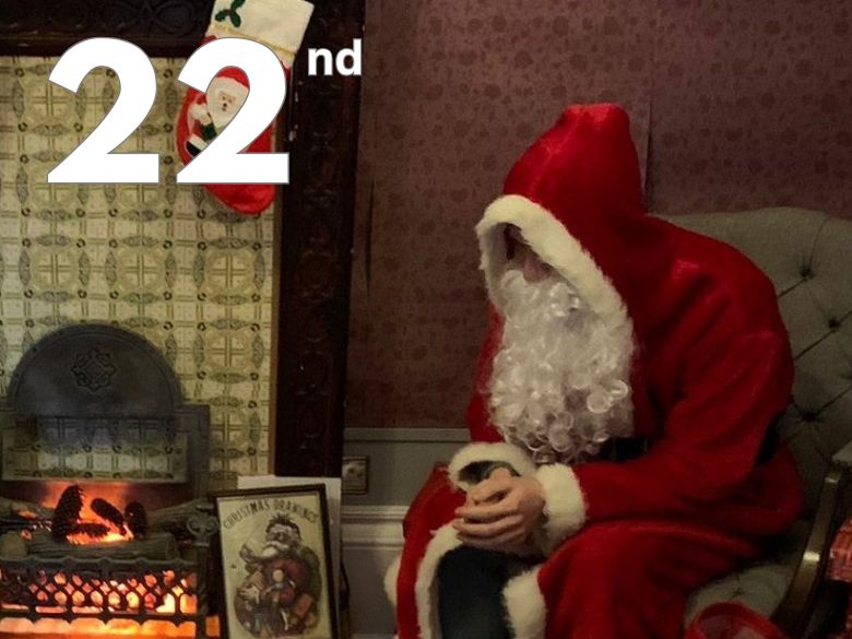 Santa talking to children