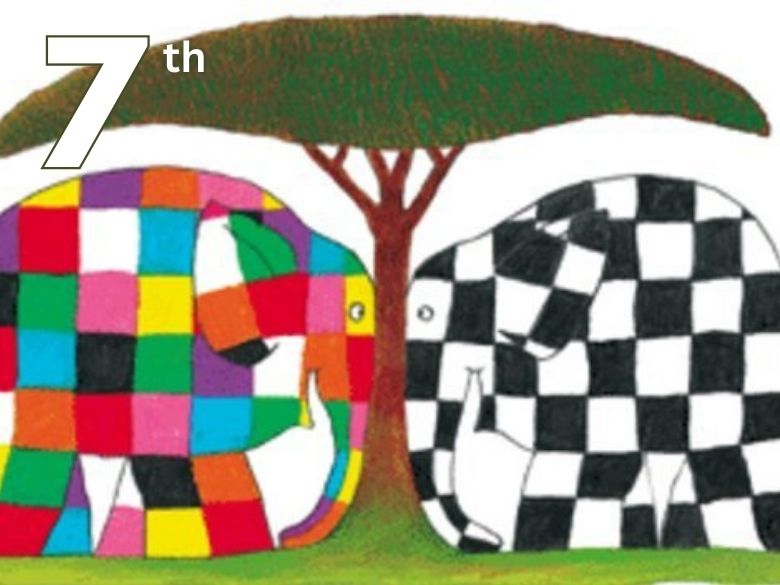 Illustration of elephants from children's book