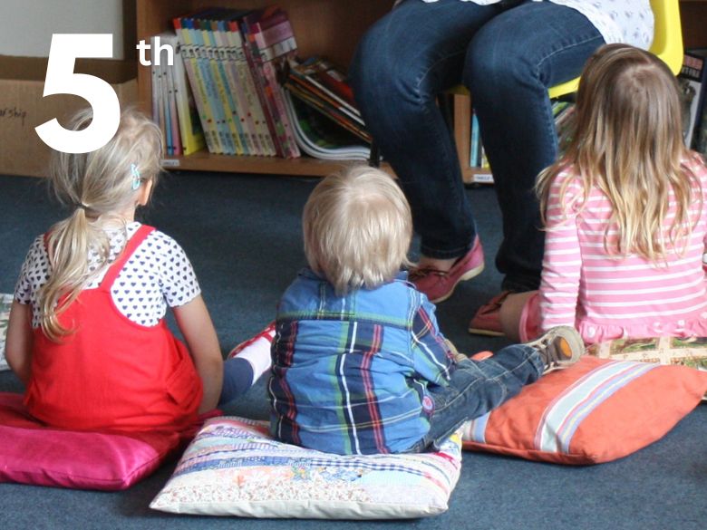 Children listening to a story