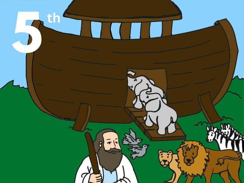 cartoon picture of Noah's Ark