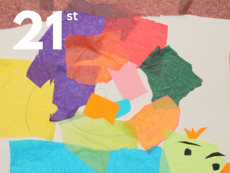 Child's snail artwork