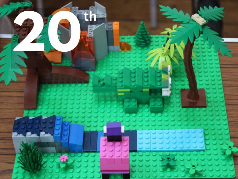A LEGO scene