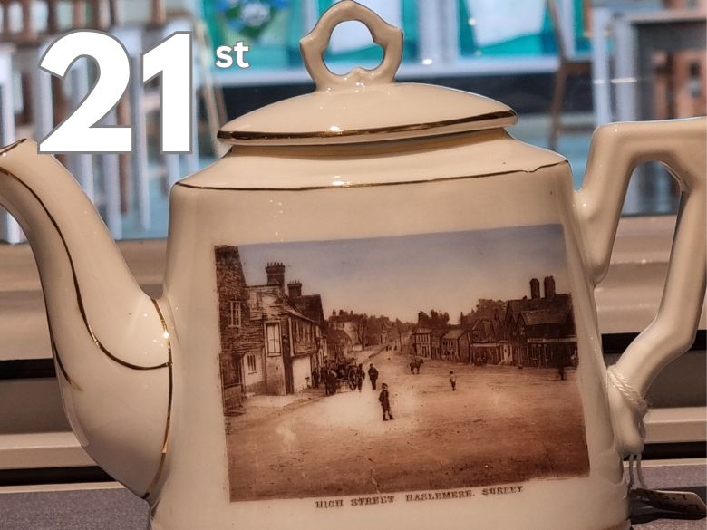 Old commemorative teapot