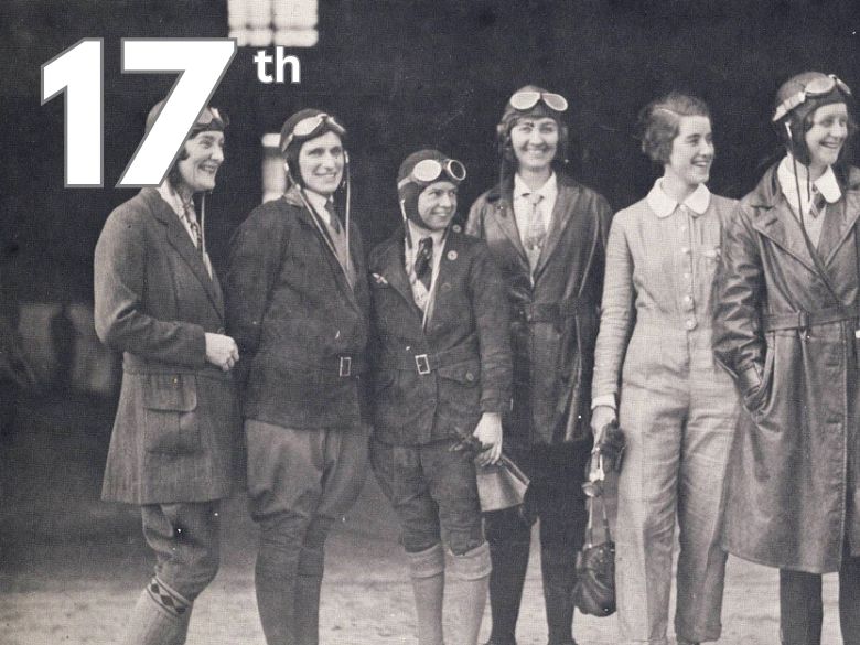 Old photo of lady aviators